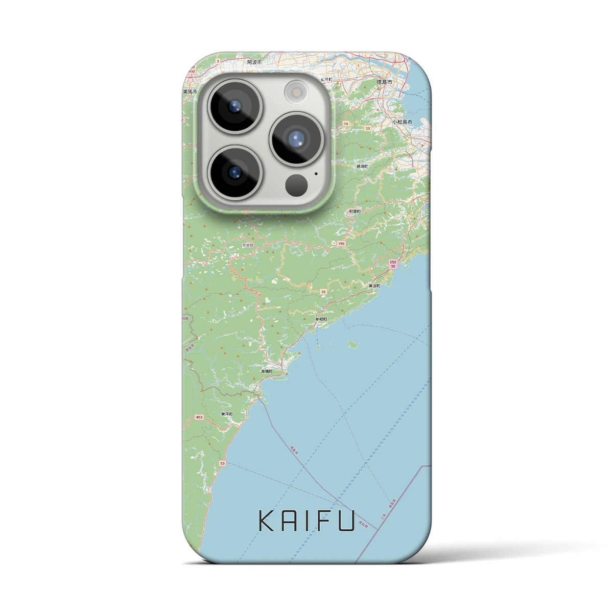 【海部（徳島県）】地図柄iPhoneケース（バックカバータイプ）