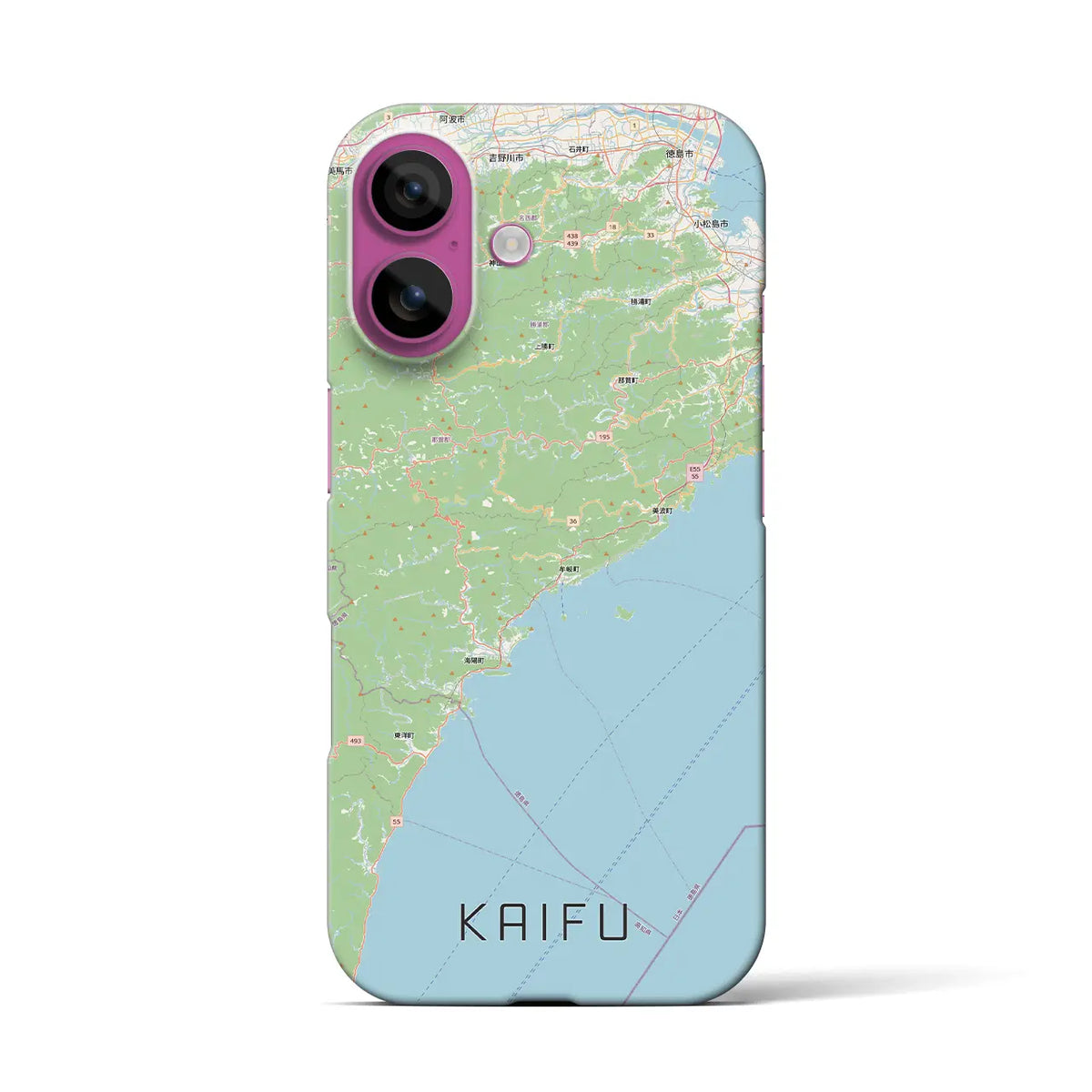 【海部（徳島県）】地図柄iPhoneケース（バックカバータイプ）