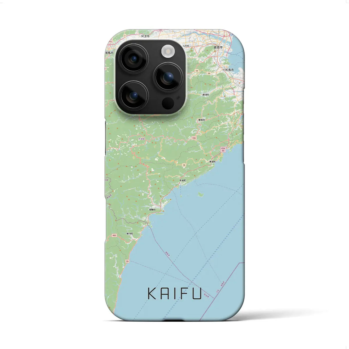 【海部（徳島県）】地図柄iPhoneケース（バックカバータイプ）