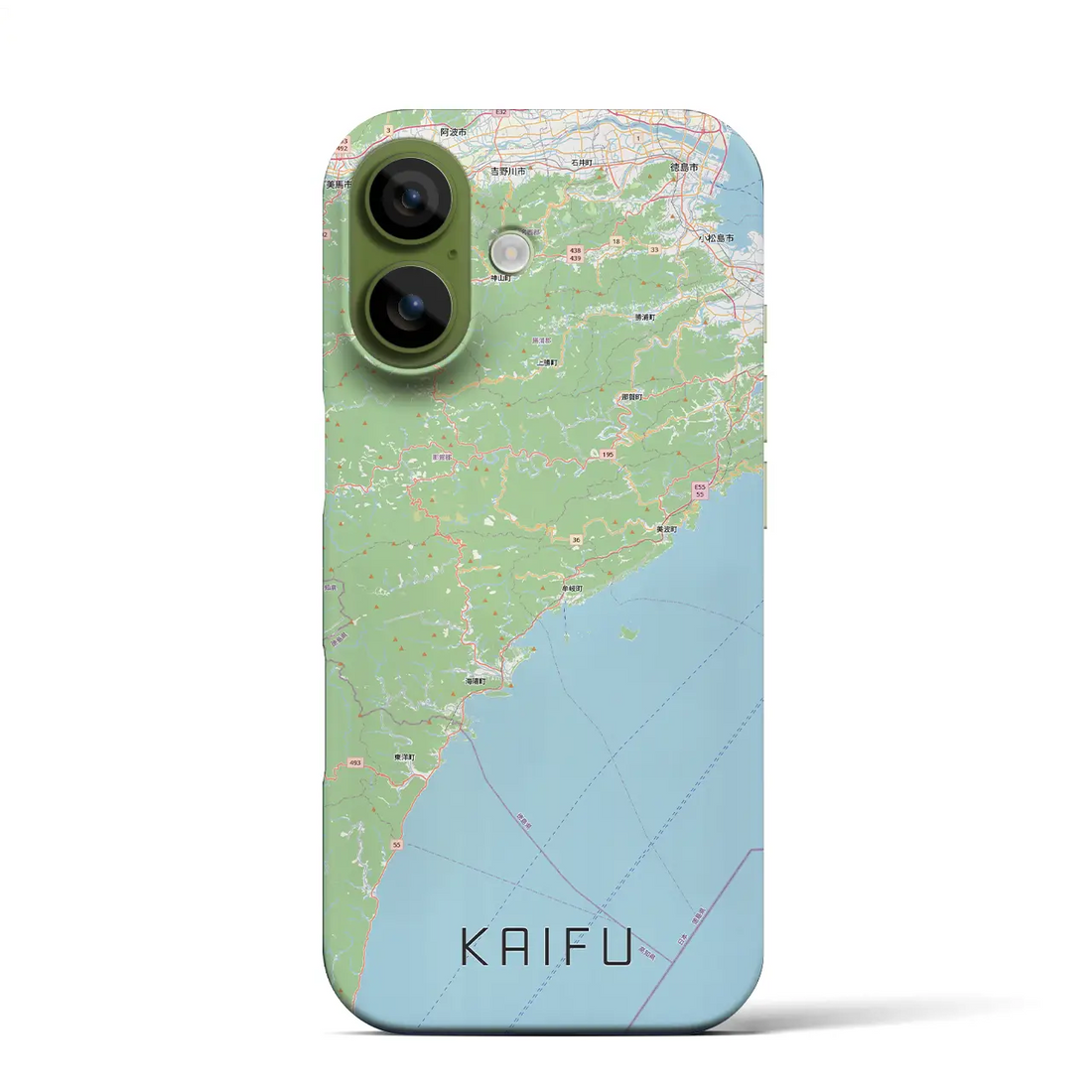 【海部（徳島県）】地図柄iPhoneケース（バックカバータイプ）ブラック・iPhone 18 Pro Max / 17 Pro Max 用