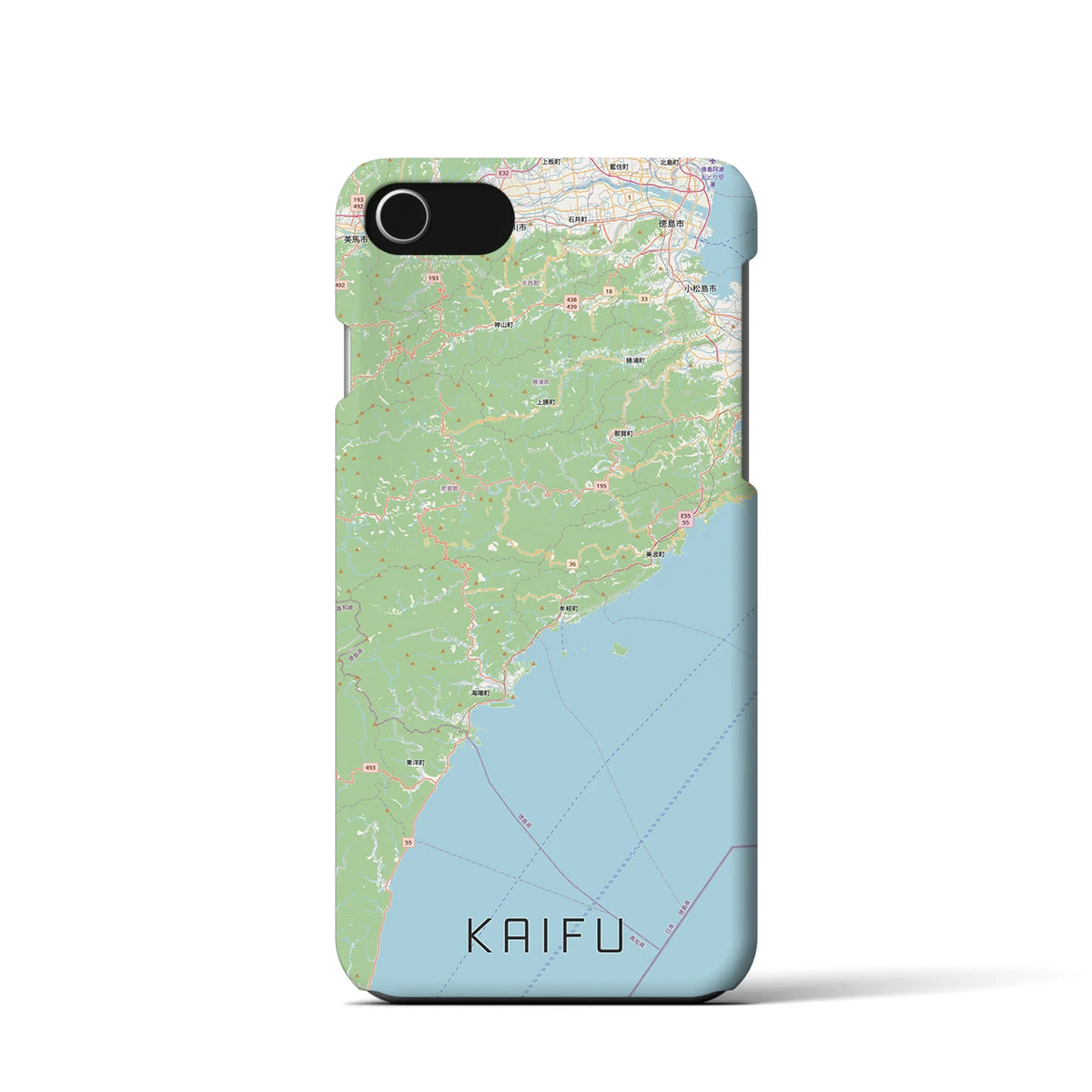【海部（徳島県）】地図柄iPhoneケース（バックカバータイプ）