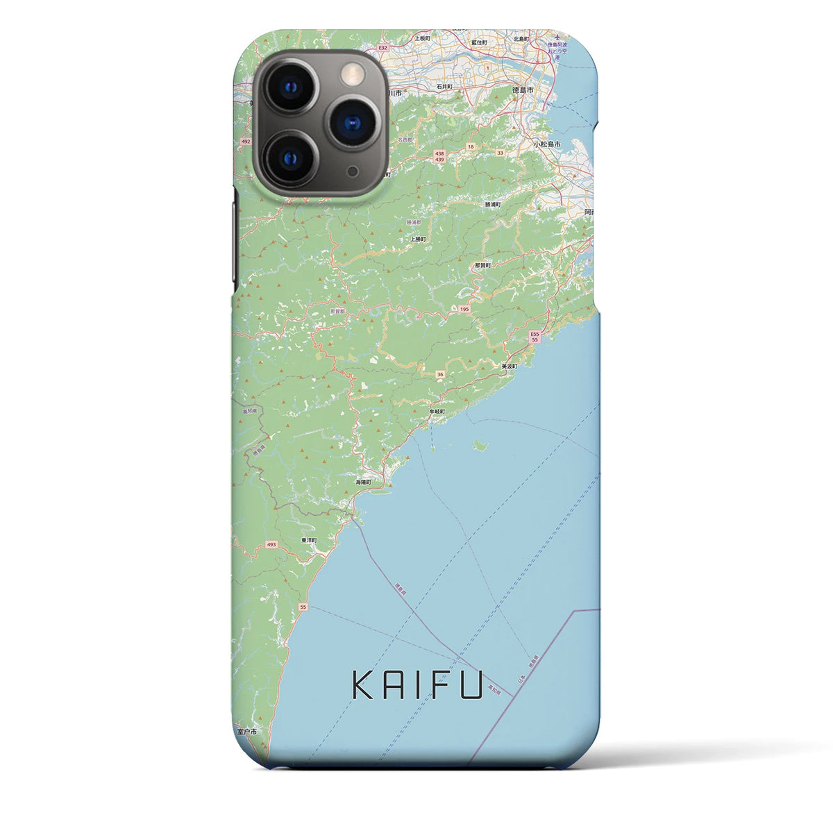 【海部（徳島県）】地図柄iPhoneケース（バックカバータイプ）