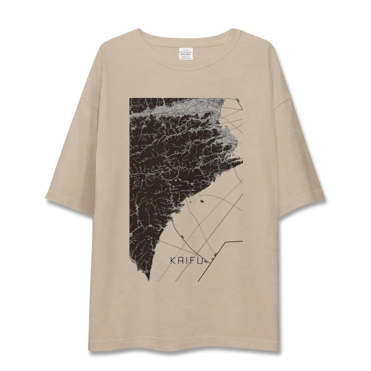 【海部（徳島県）】地図柄ビッグシルエットTシャツ