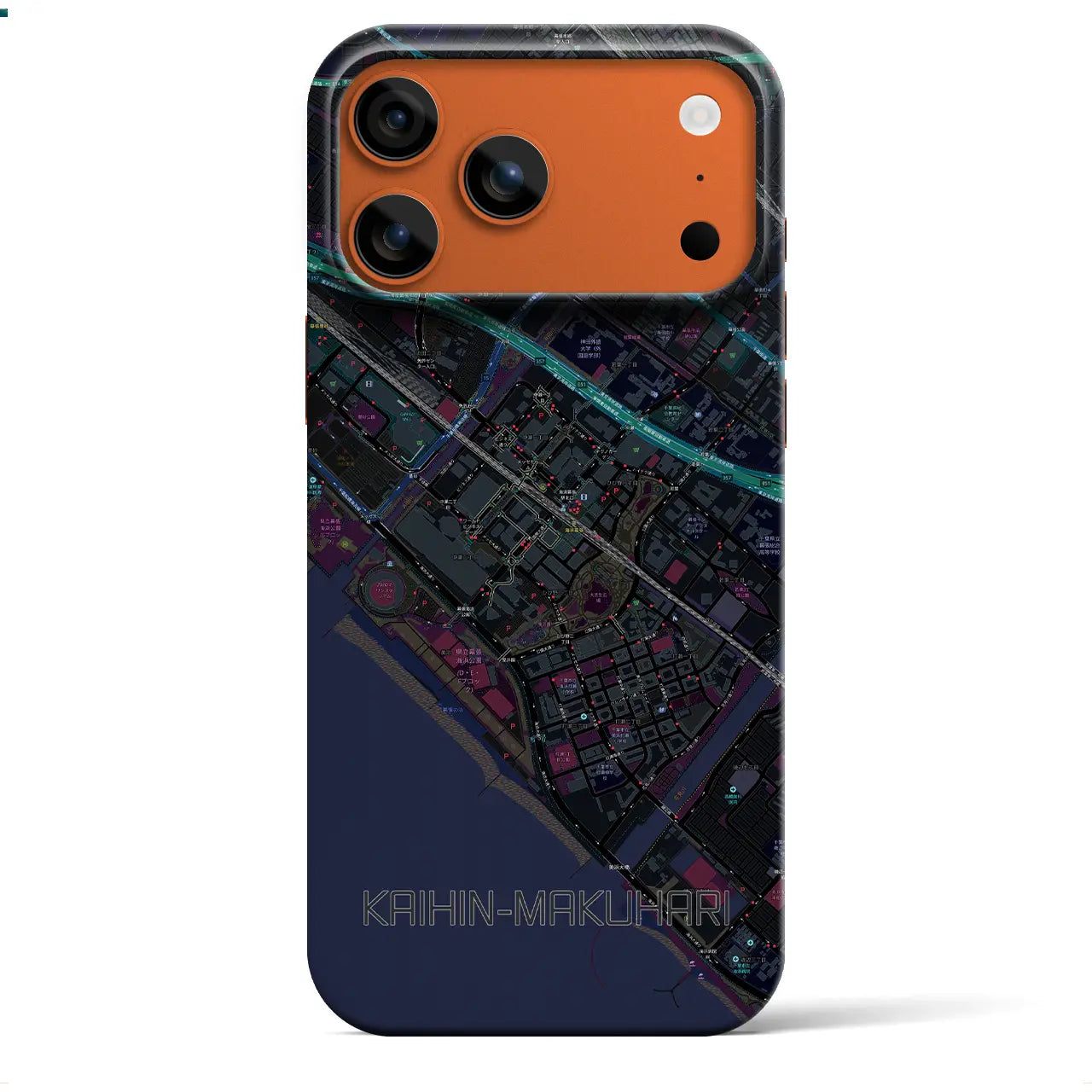 【海浜幕張（千葉県）】地図柄iPhoneケース（バックカバータイプ）