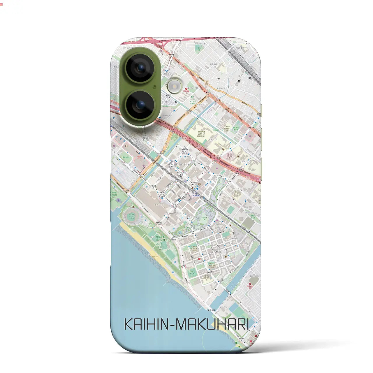 【海浜幕張（千葉県）】地図柄iPhoneケース（バックカバータイプ）ブラック・iPhone 17 Pro Max 用