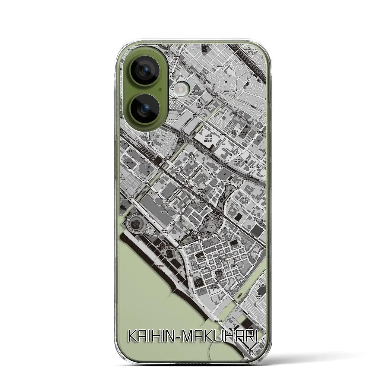 【海浜幕張（千葉県）】地図柄iPhoneケース（クリアタイプ）