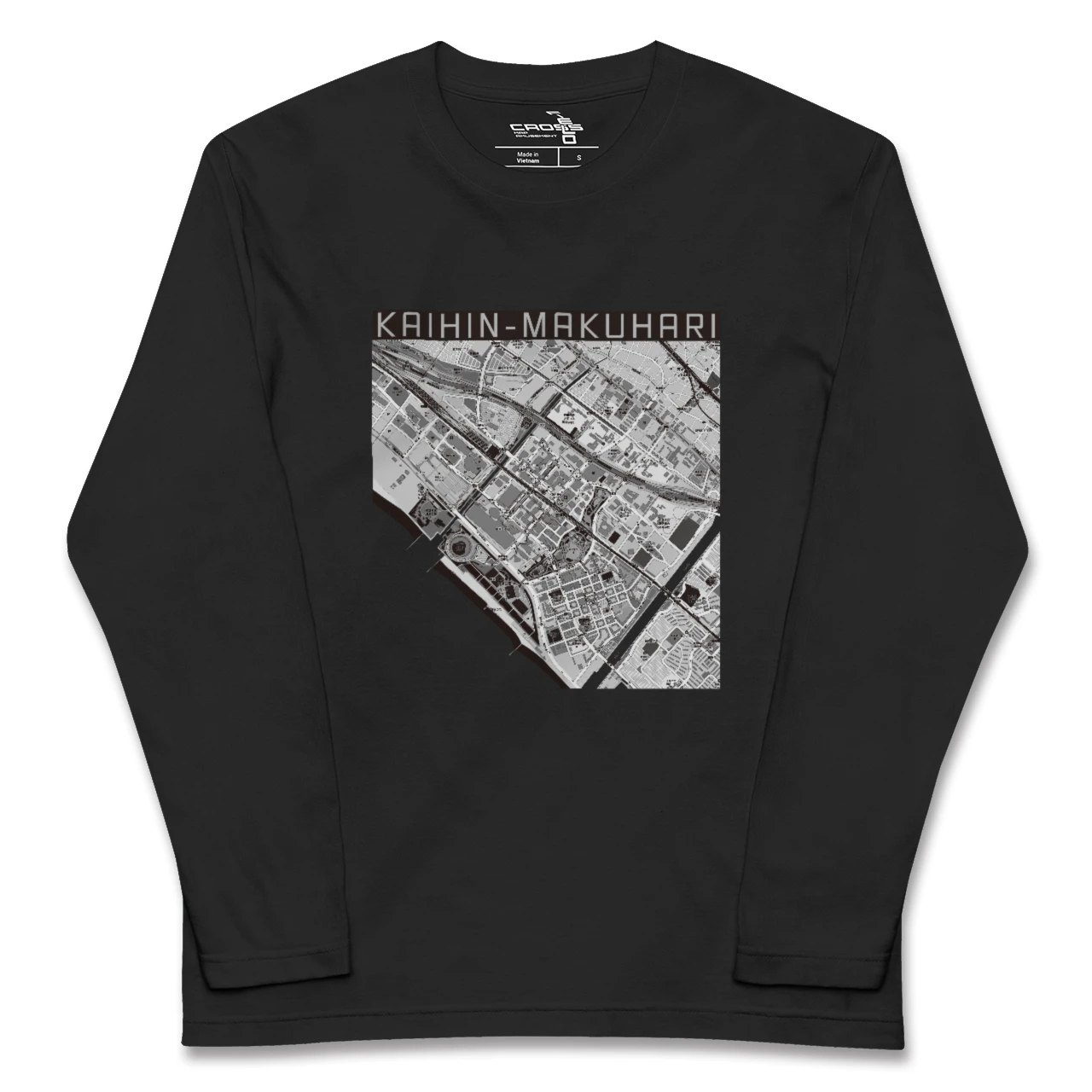 【海浜幕張（千葉県）】地図柄ロングスリーブTシャツ