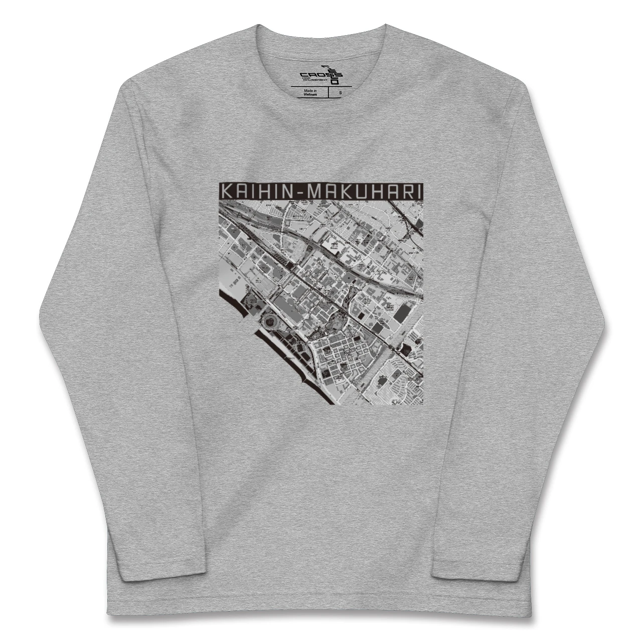 【海浜幕張（千葉県）】地図柄ロングスリーブTシャツ