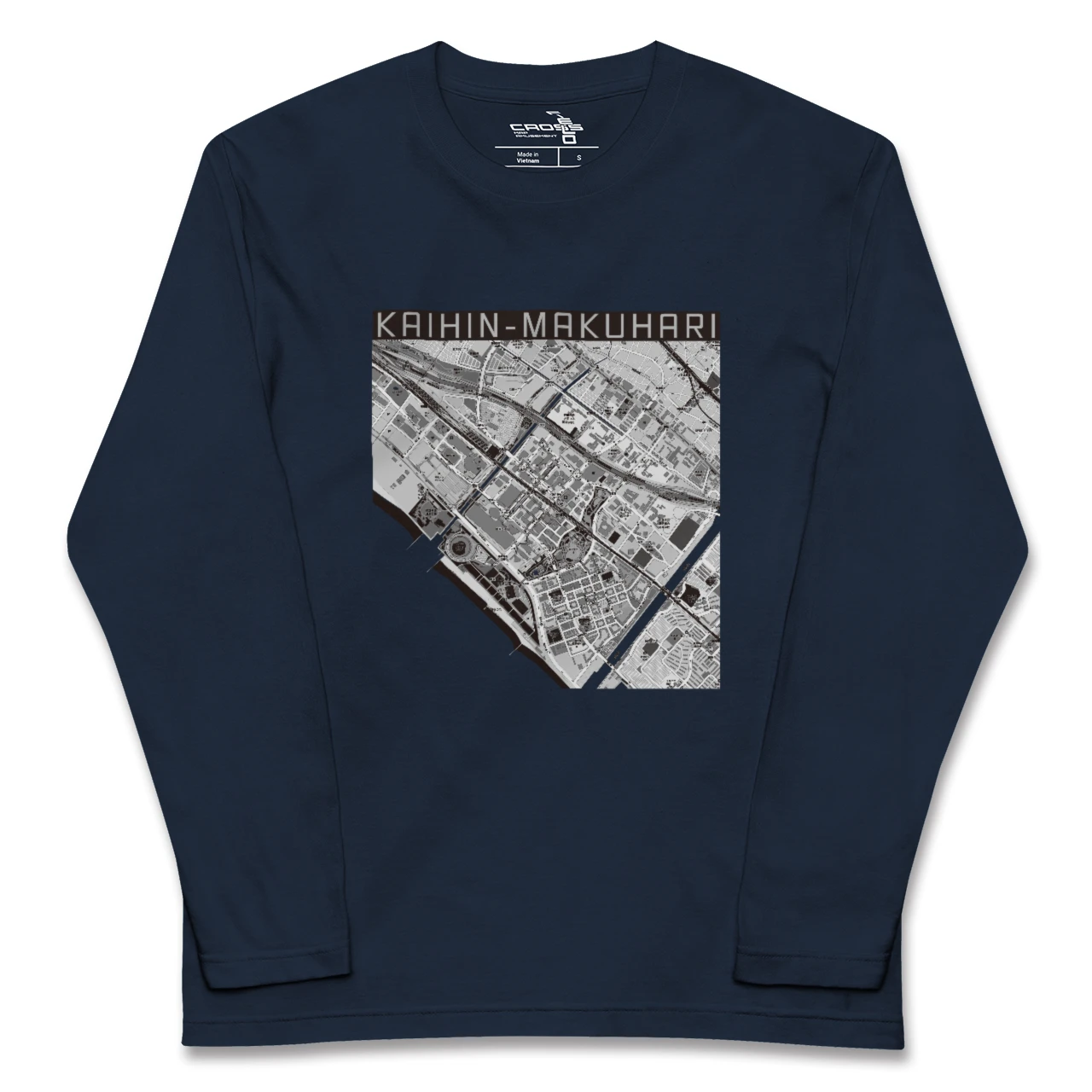 【海浜幕張（千葉県）】地図柄ロングスリーブTシャツ