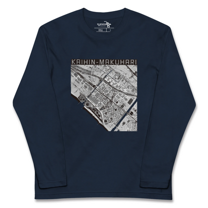 【海浜幕張（千葉県）】地図柄ロングスリーブTシャツ