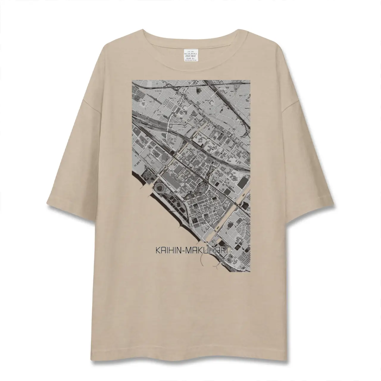【海浜幕張（千葉県）】地図柄ビッグシルエットTシャツ