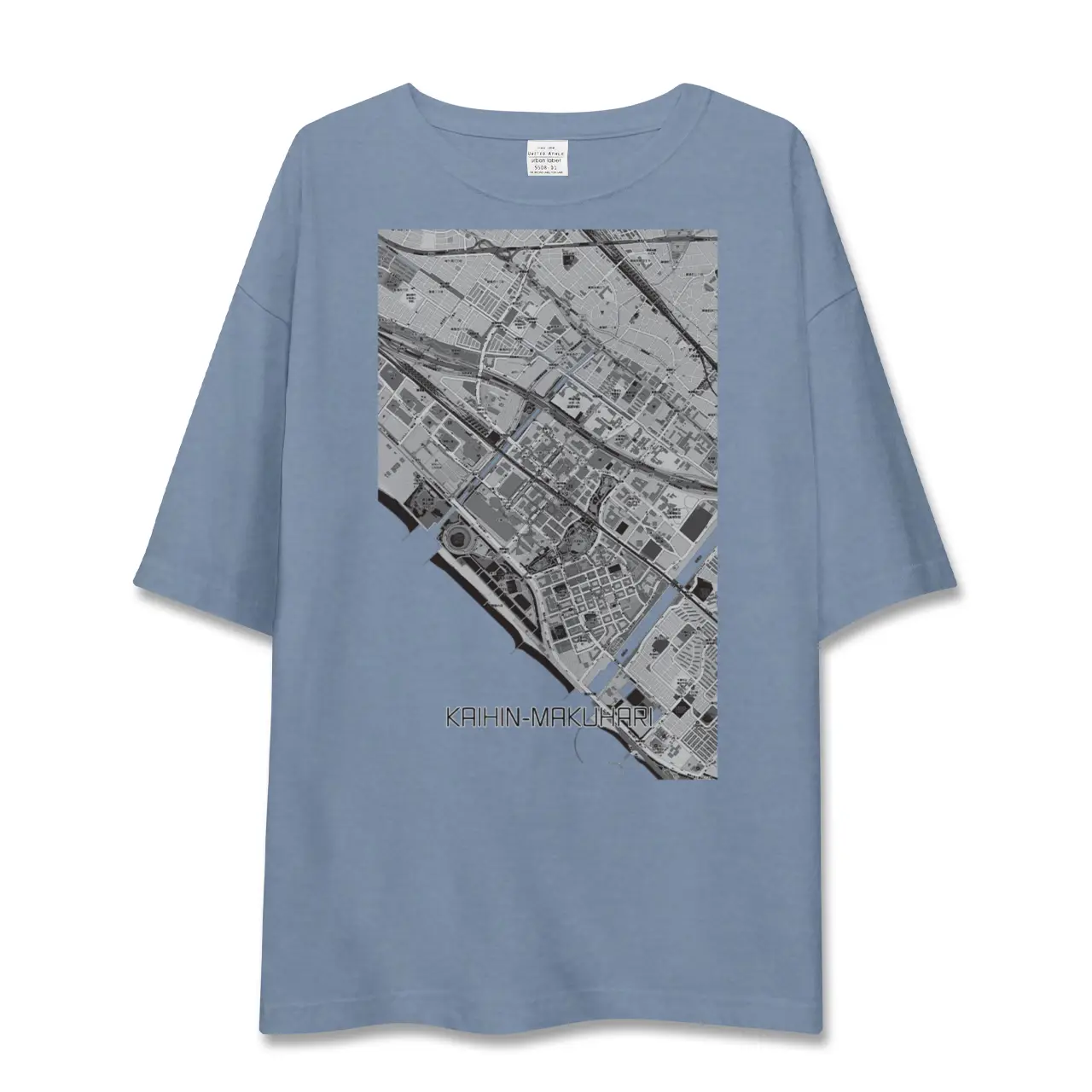 【海浜幕張（千葉県）】地図柄ビッグシルエットTシャツ