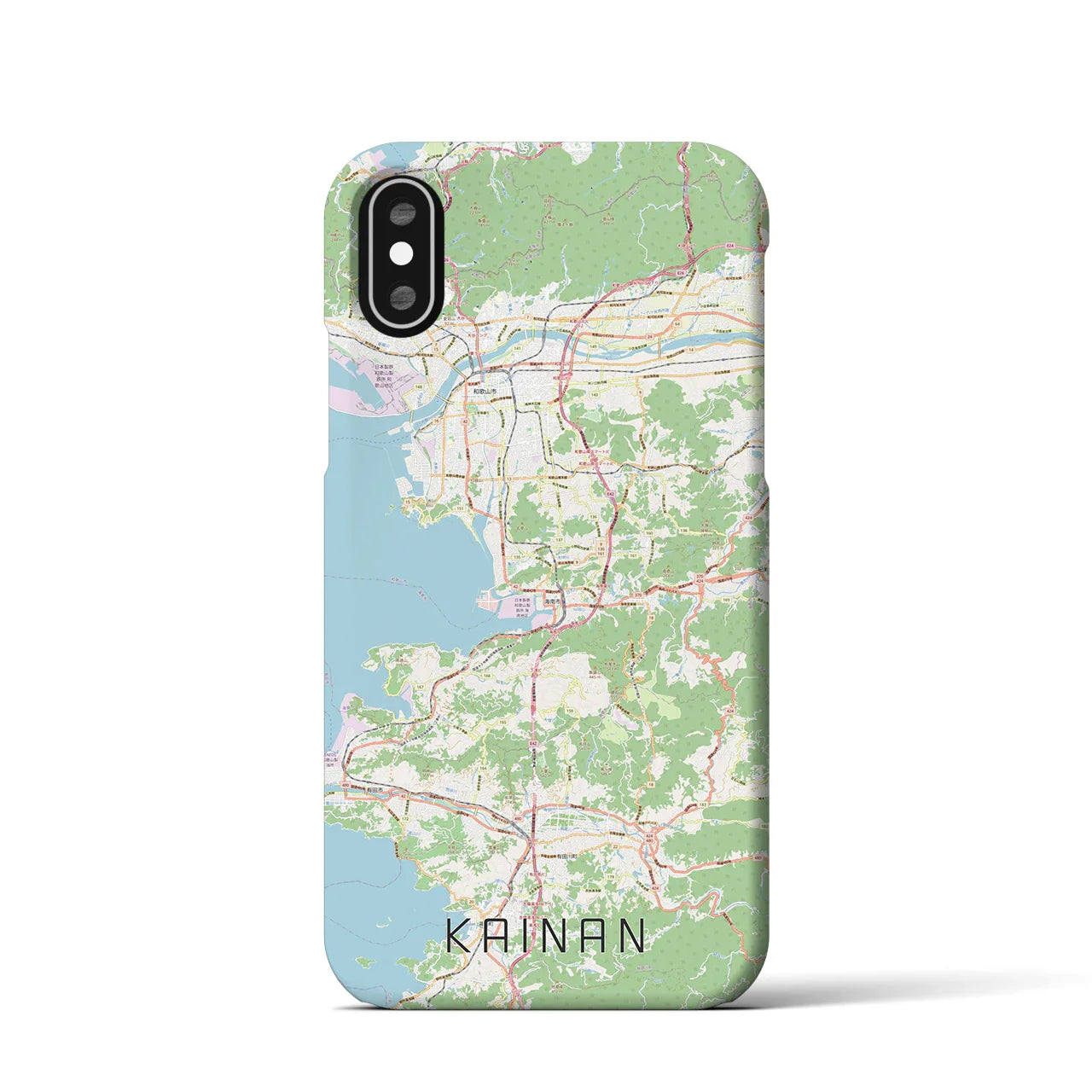 【海南（和歌山県）】地図柄iPhoneケース（バックカバータイプ）