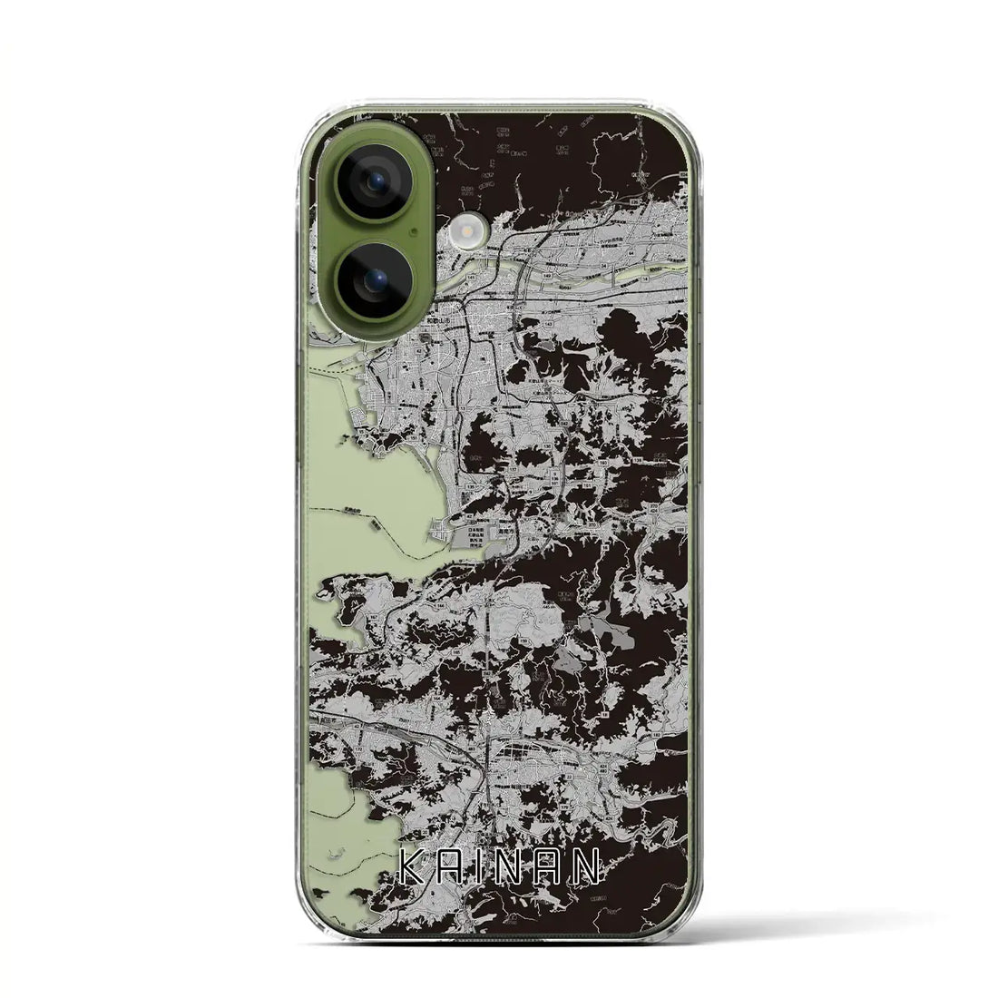 【海南（和歌山県）】地図柄iPhoneケース（クリアタイプ）モノトーン・iPhone 17 Pro Max 用