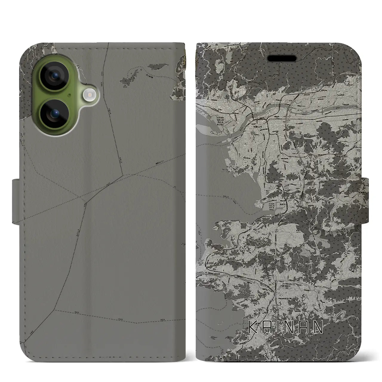 【海南（和歌山県）】地図柄iPhoneケース（手帳タイプ）