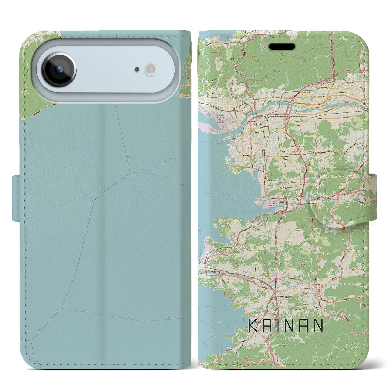 【海南（和歌山県）】地図柄iPhoneケース（手帳タイプ）