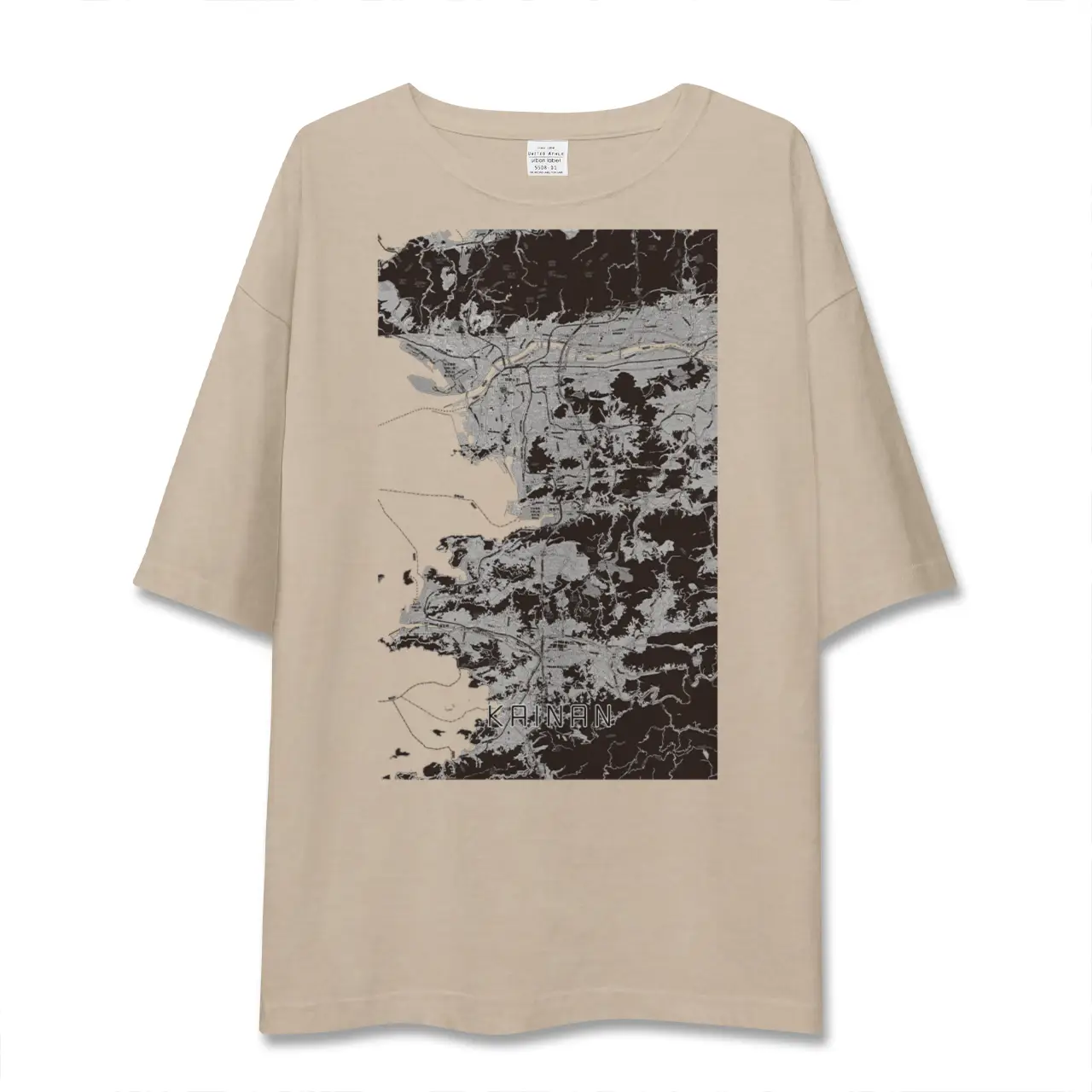 【海南（和歌山県）】地図柄ビッグシルエットTシャツ