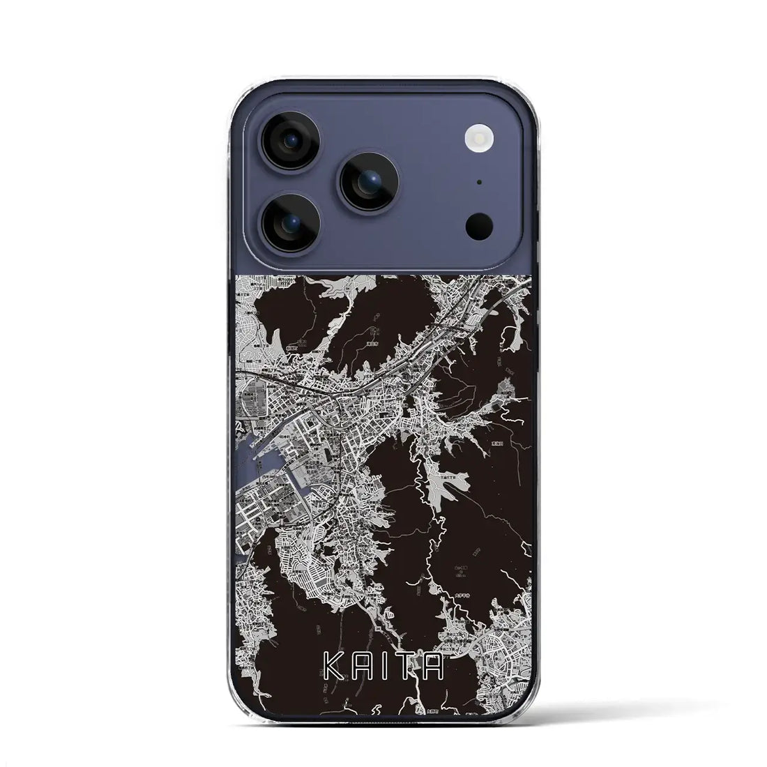 【海田（広島県）】地図柄iPhoneケース（クリアタイプ）