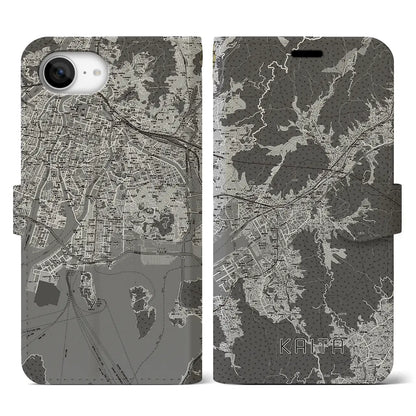 【海田（広島県）】地図柄iPhoneケース（手帳タイプ）