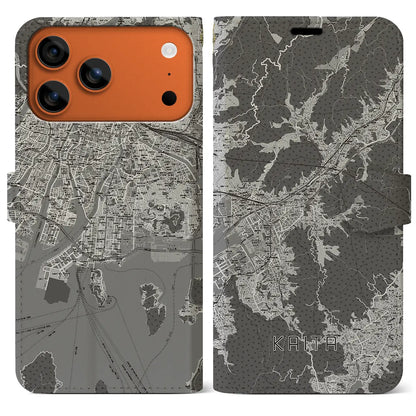 【海田（広島県）】地図柄iPhoneケース（手帳タイプ）