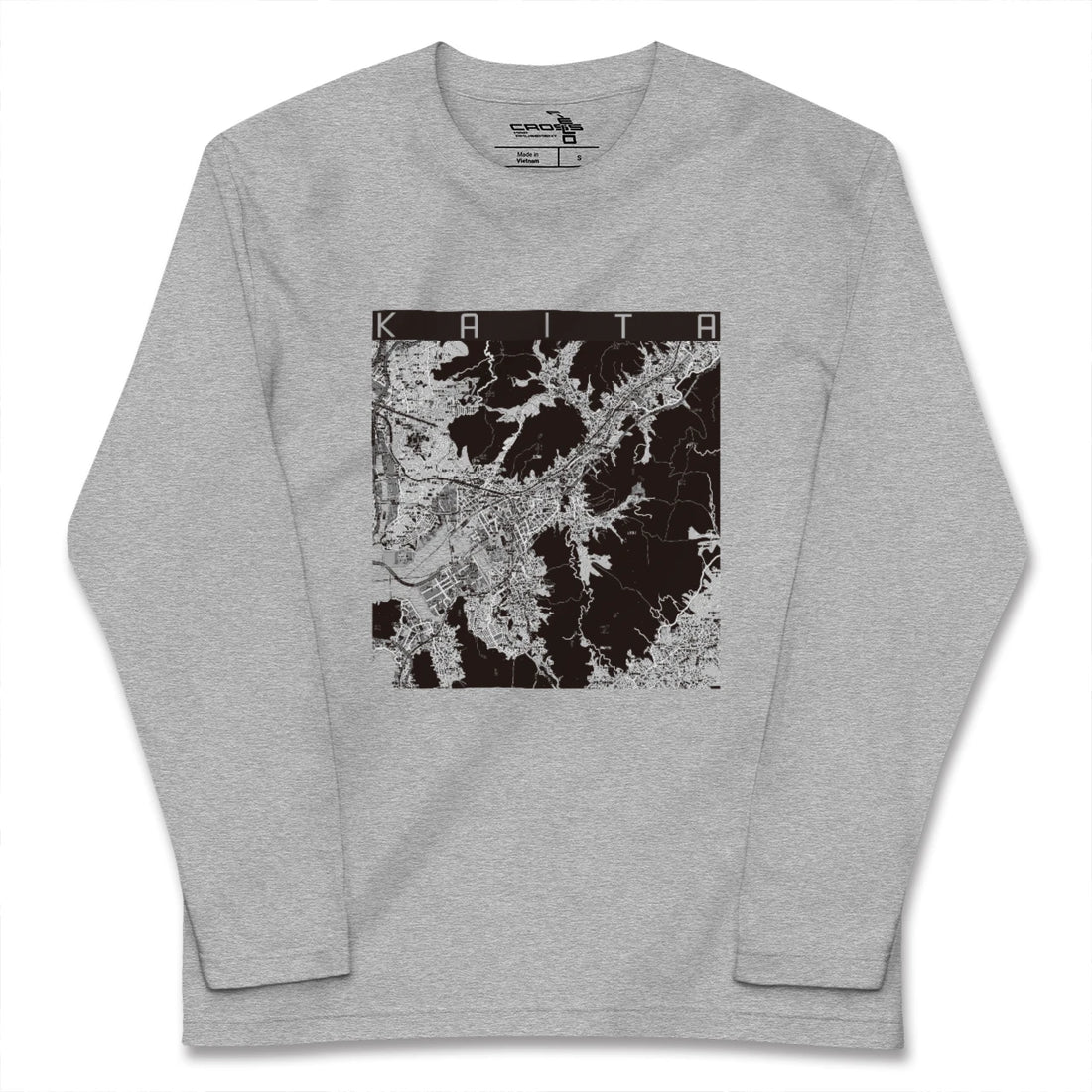 【海田（広島県）】地図柄ロングスリーブTシャツ