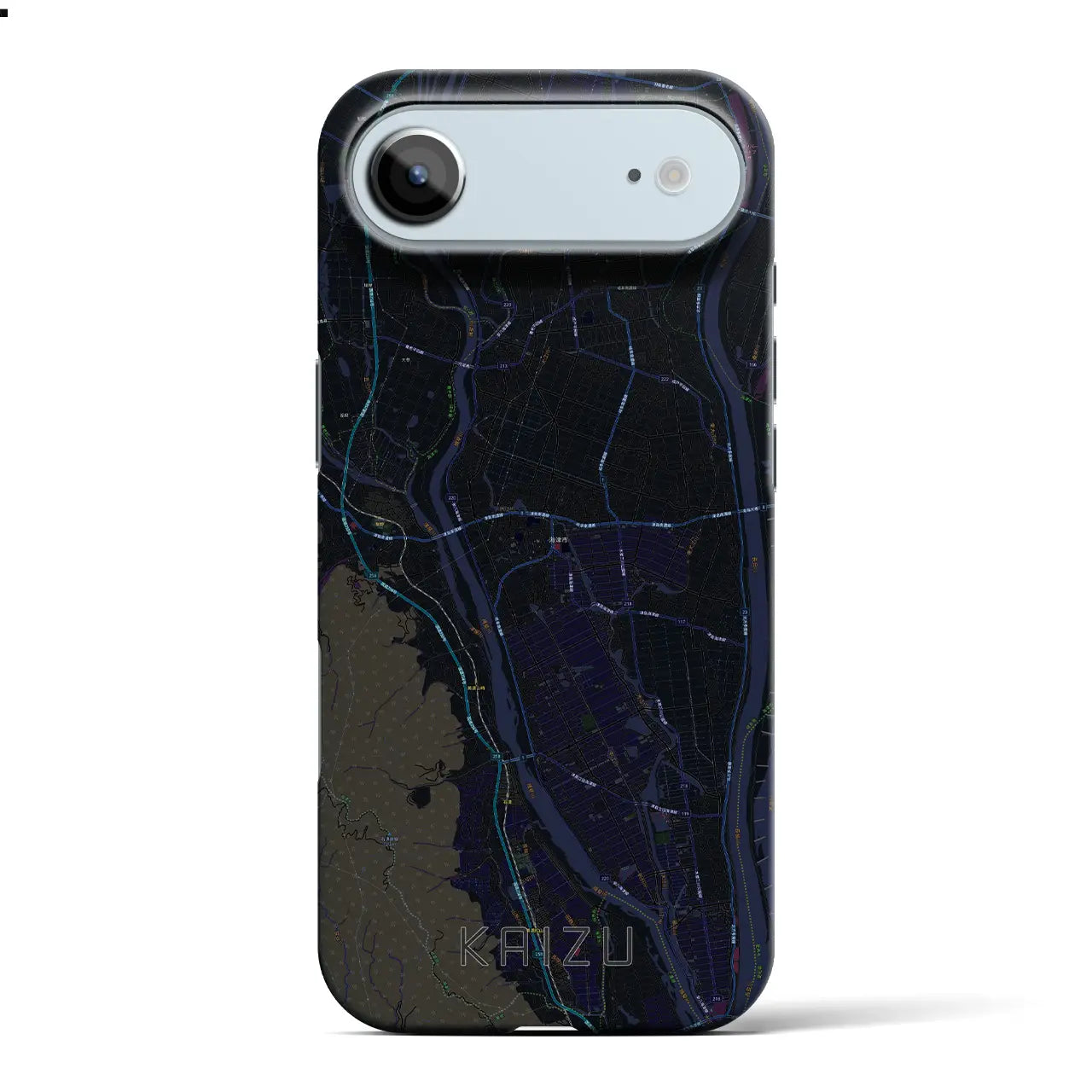 【海津（岐阜県）】地図柄iPhoneケース（バックカバータイプ）