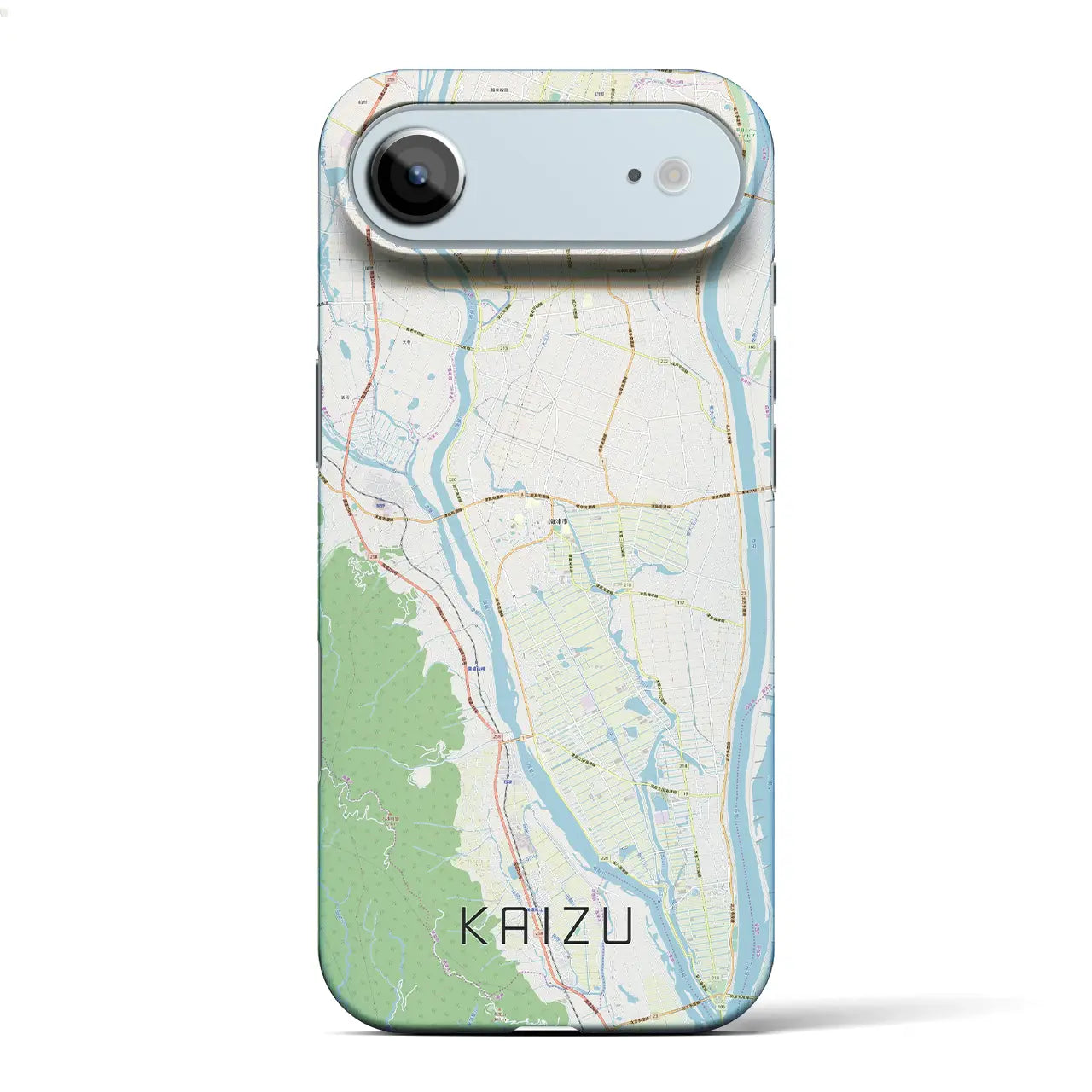 【海津（岐阜県）】地図柄iPhoneケース（バックカバータイプ）