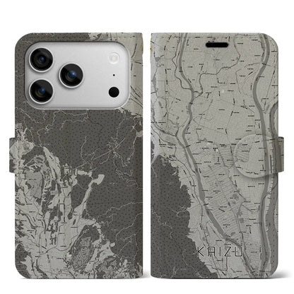 【海津（岐阜県）】地図柄iPhoneケース（手帳タイプ）