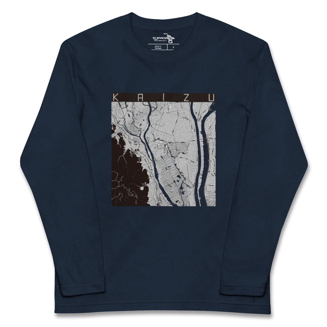 【海津(岐阜県)】地図柄ロングスリーブTシャツ
