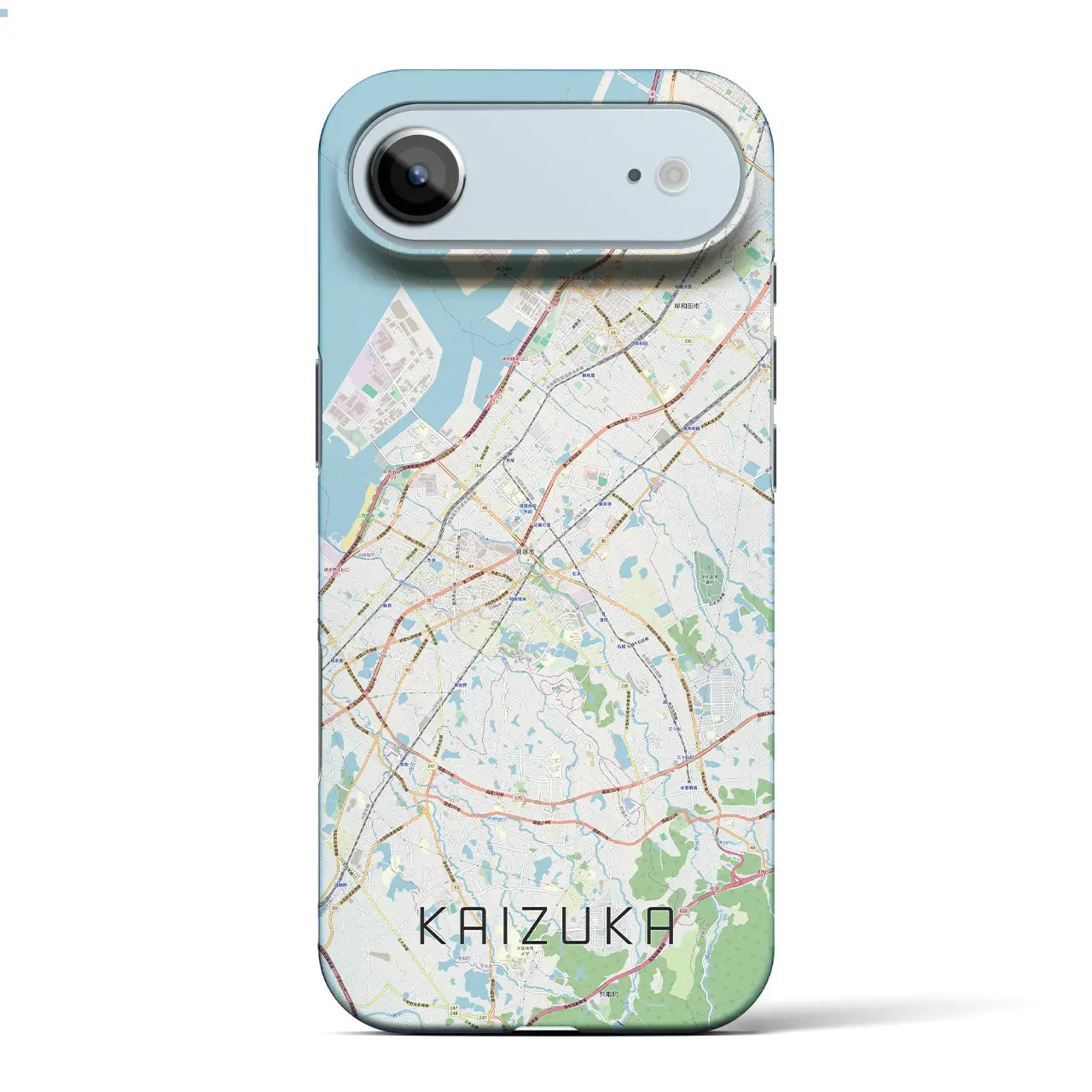 【貝塚（大阪府）】地図柄iPhoneケース（バックカバータイプ）ブラック・iPhone 17 Pro Max 用