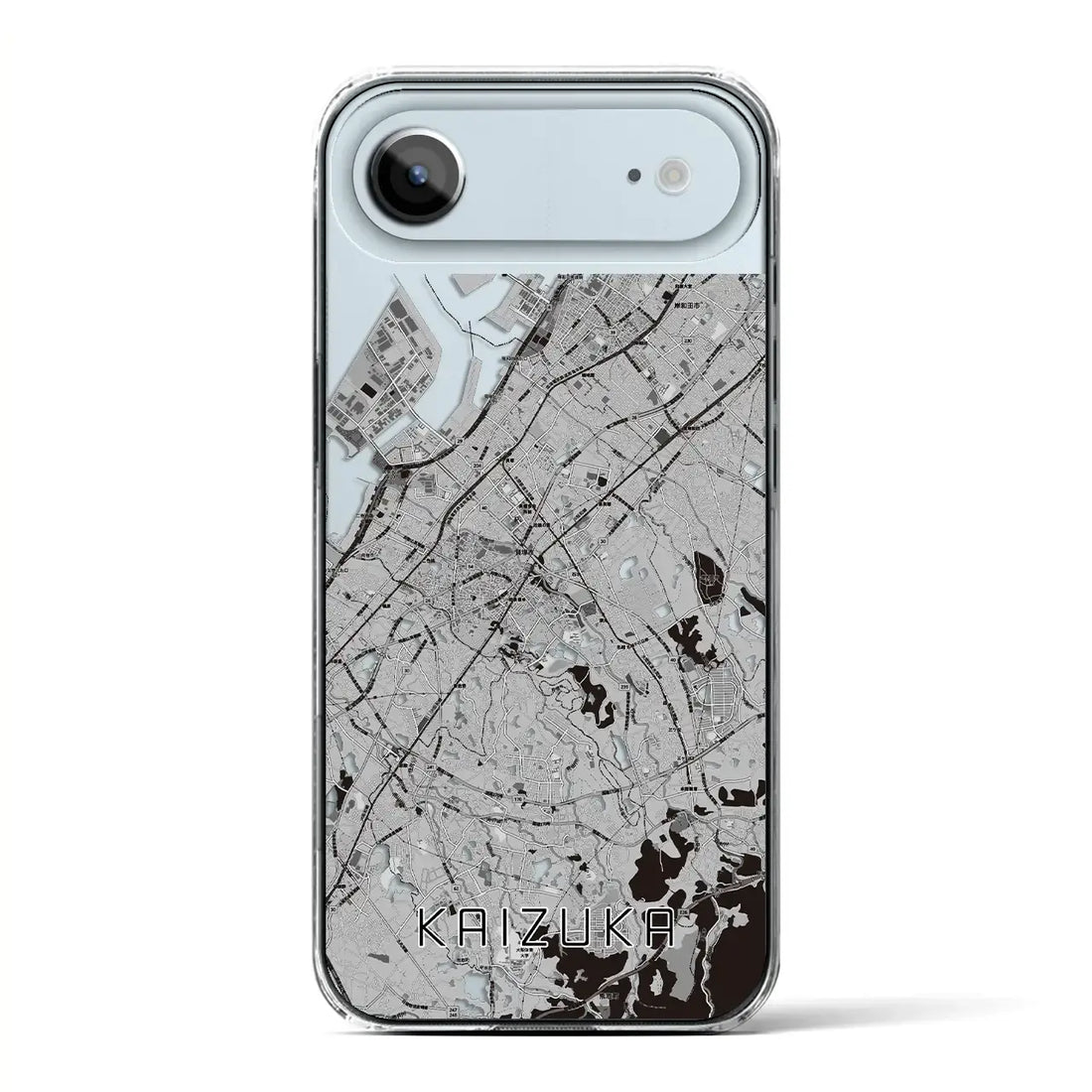 【貝塚(大阪府)】地図柄iPhoneケース(クリアタイプ)モノトーン・iPhone 17 Pro Max 用