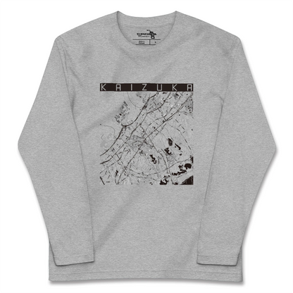【貝塚（大阪府）】地図柄ロングスリーブTシャツ