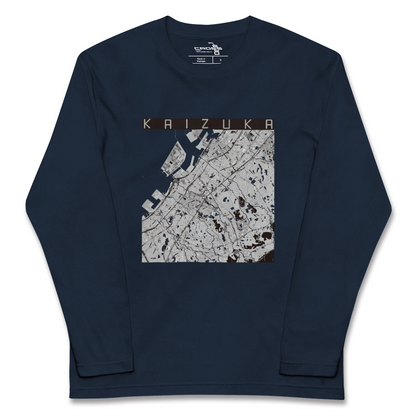 【貝塚（大阪府）】地図柄ロングスリーブTシャツ