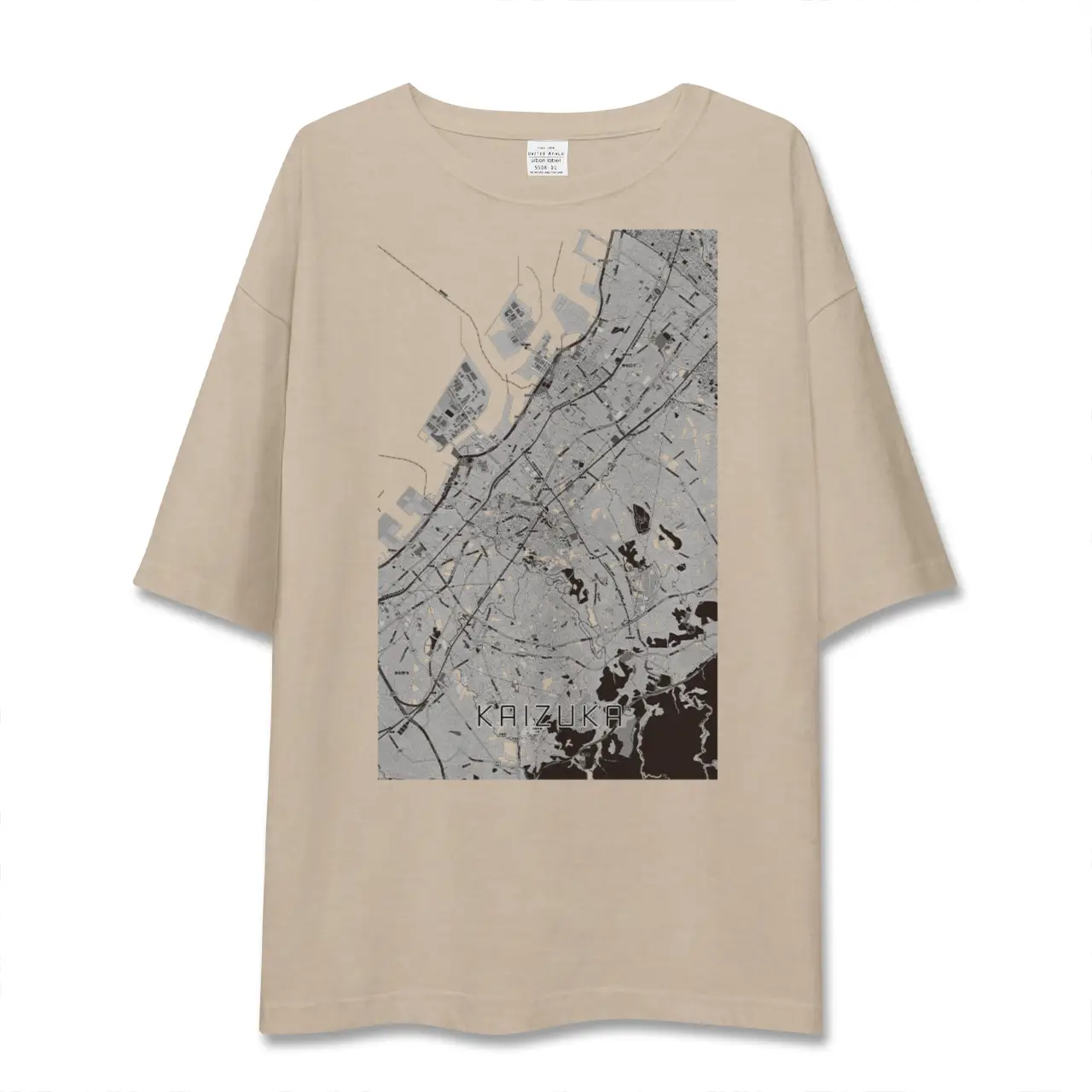 【貝塚（大阪府）】地図柄ビッグシルエットTシャツ
