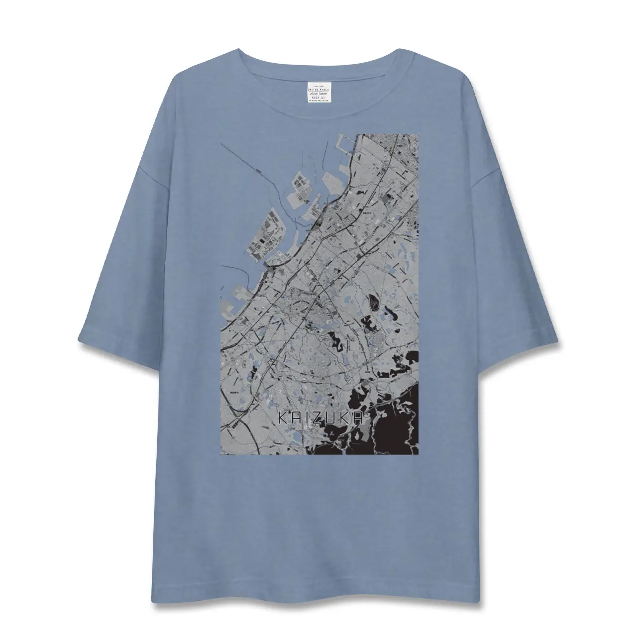 【貝塚（大阪府）】地図柄ビッグシルエットTシャツ
