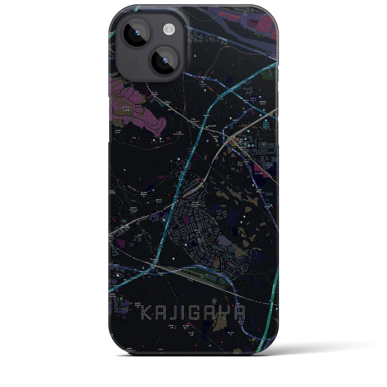 【梶が谷（神奈川県）】地図柄iPhoneケース（バックカバータイプ）