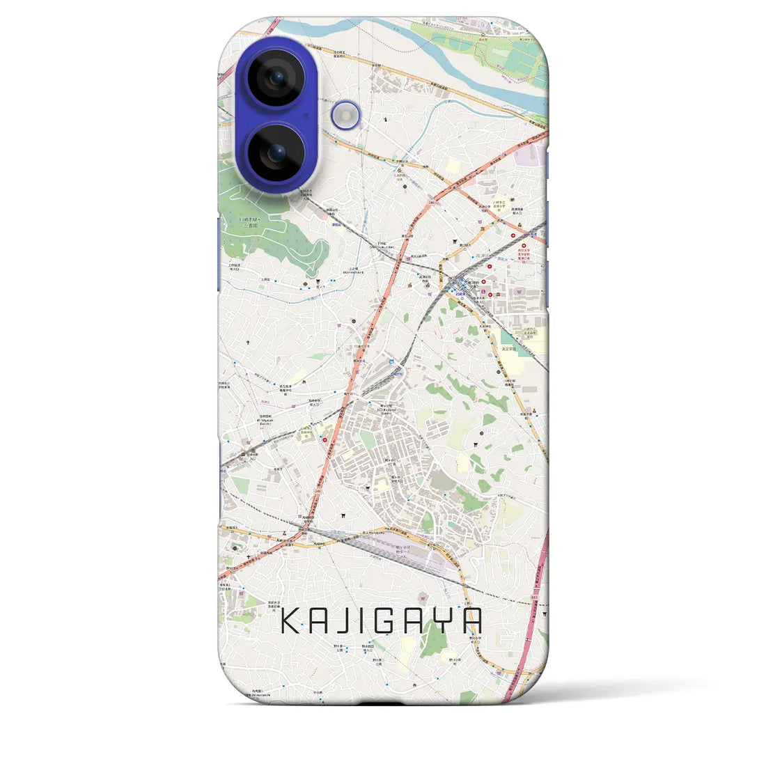 【梶が谷(神奈川県)】地図柄iPhoneケース(バックカバータイプ)ナチュラル・iPhone 16 Pro Max 用