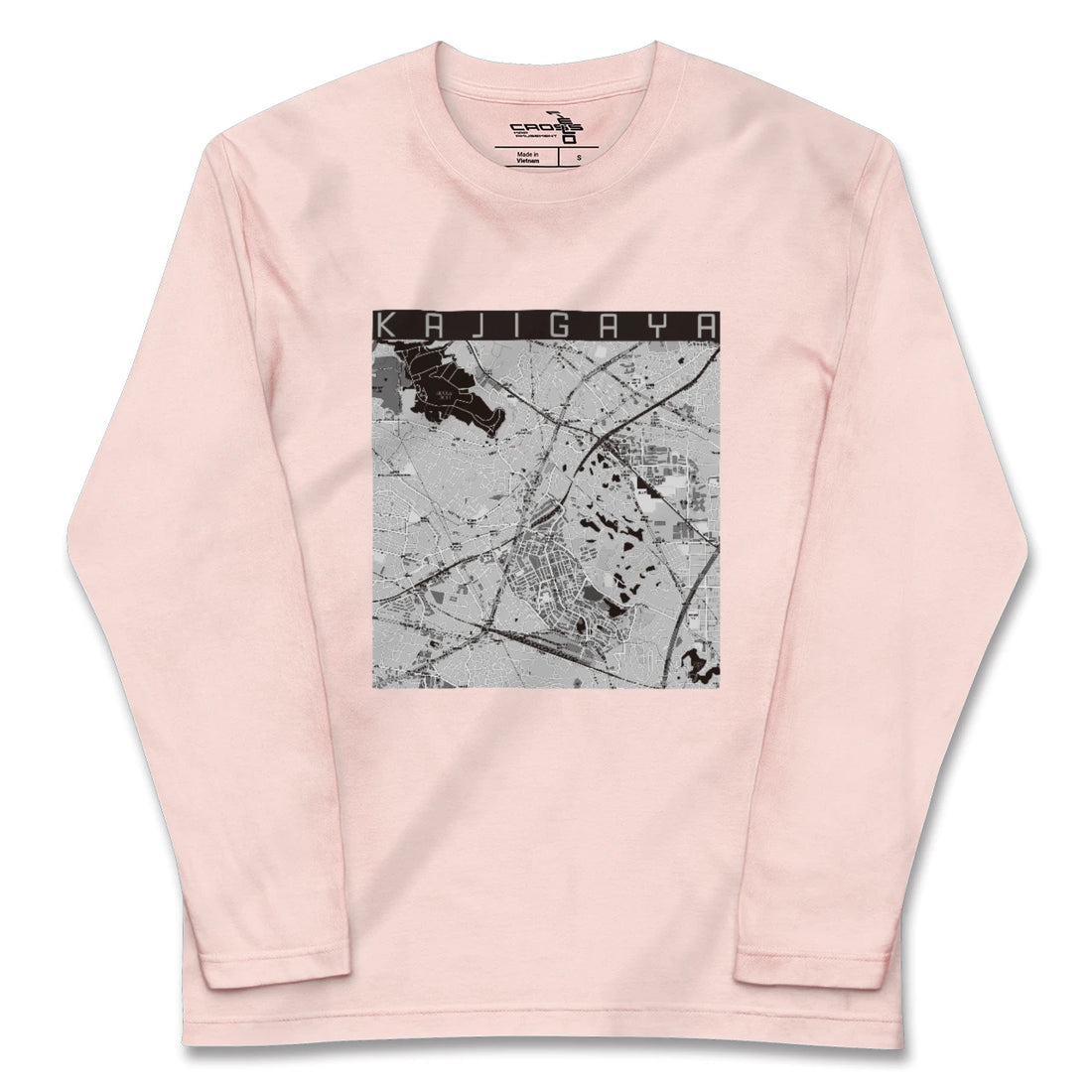 【梶が谷(神奈川県)】地図柄ロングスリーブTシャツ