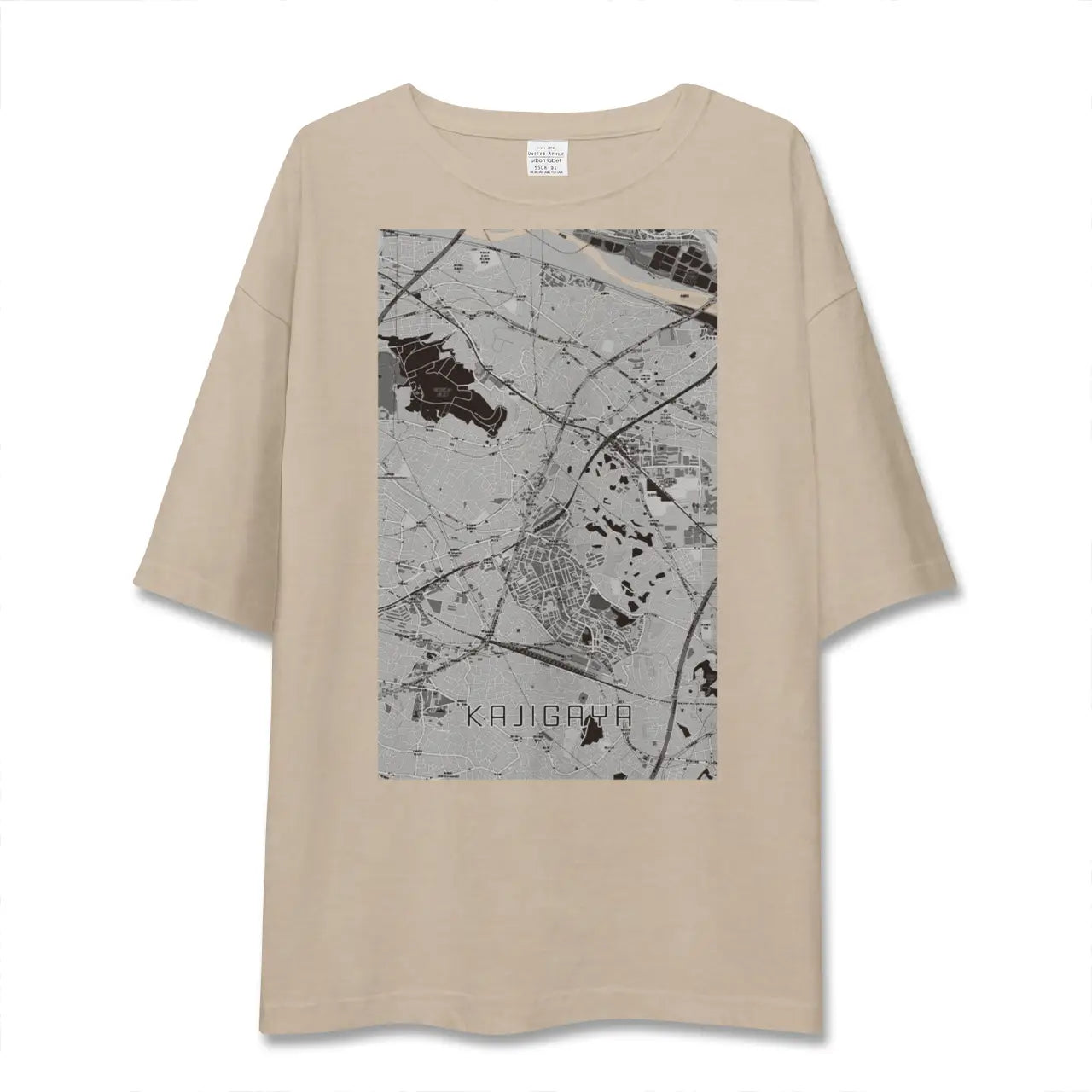 【梶が谷（神奈川県）】地図柄ビッグシルエットTシャツ