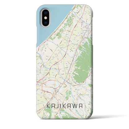 【加治川（新潟県）】地図柄iPhoneケース（バックカバータイプ）