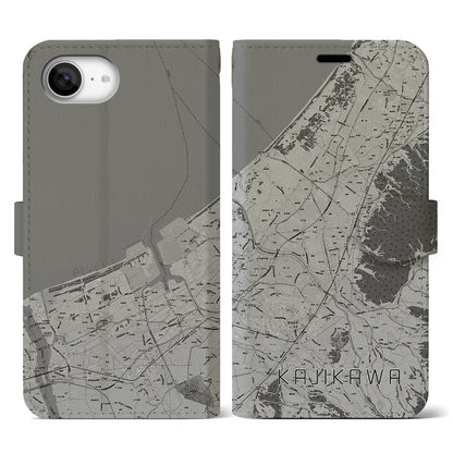 【加治川（新潟県）】地図柄iPhoneケース（手帳タイプ）