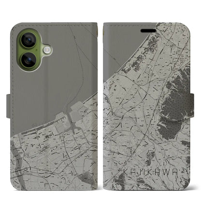 【加治川（新潟県）】地図柄iPhoneケース（手帳タイプ）