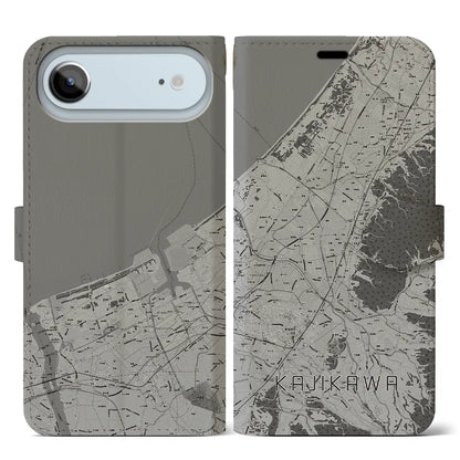 【加治川（新潟県）】地図柄iPhoneケース（手帳タイプ）