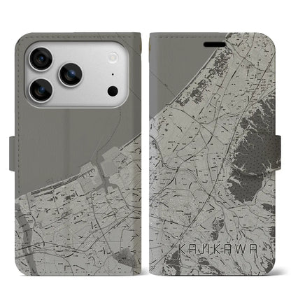 【加治川（新潟県）】地図柄iPhoneケース（手帳タイプ）