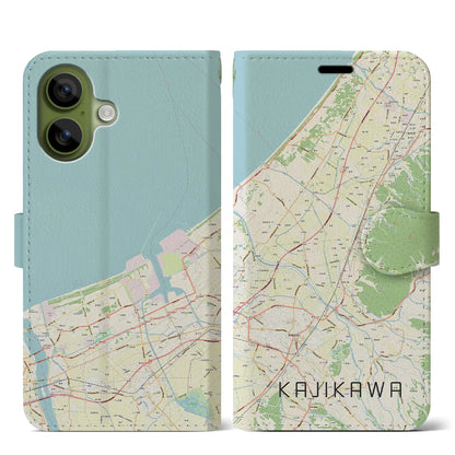 【加治川（新潟県）】地図柄iPhoneケース（手帳タイプ）