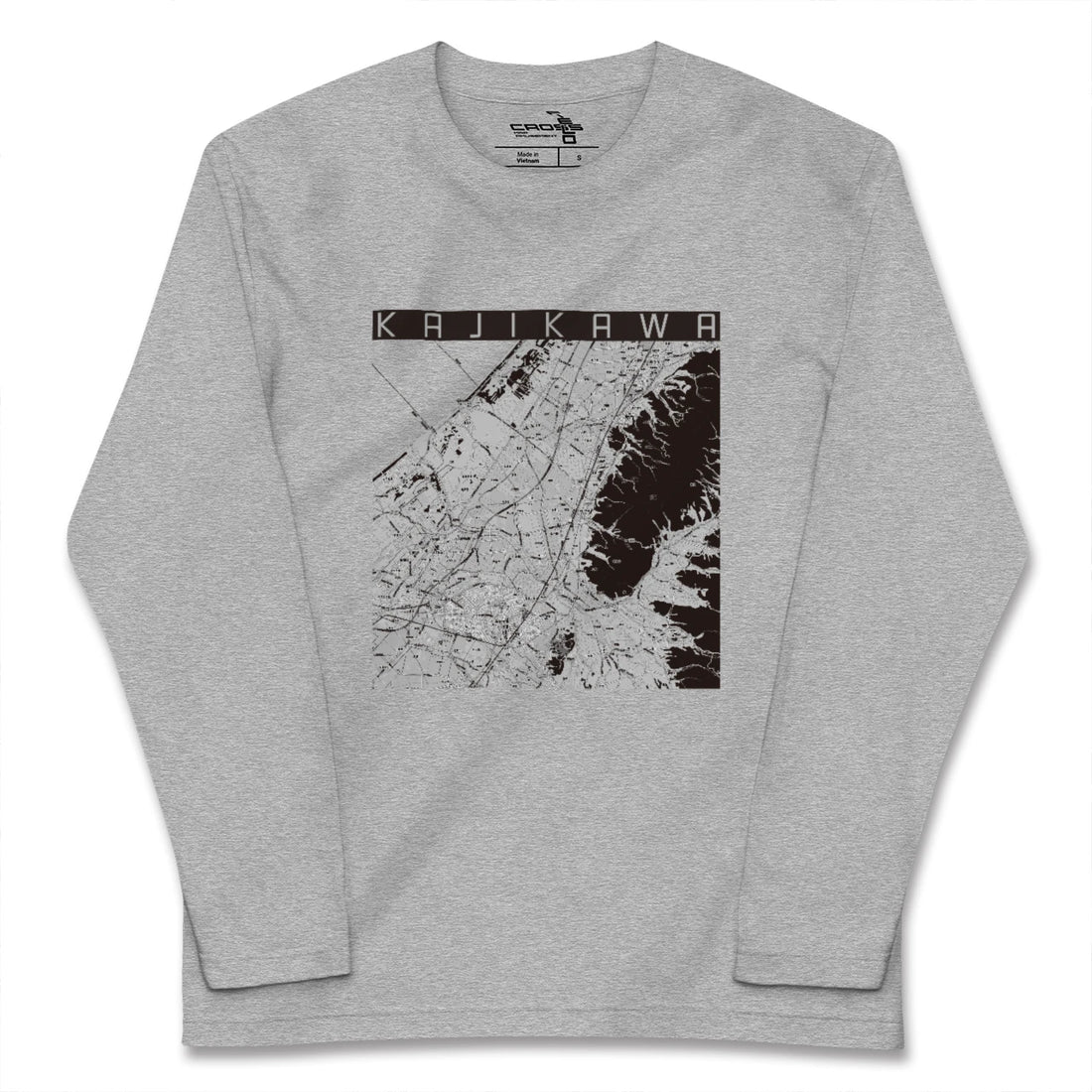 【加治川(新潟県)】地図柄ロングスリーブTシャツ
