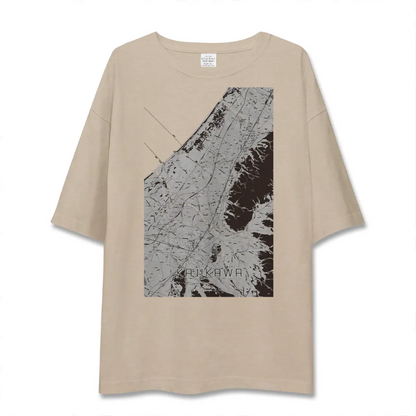 【加治川（新潟県）】地図柄ビッグシルエットTシャツ