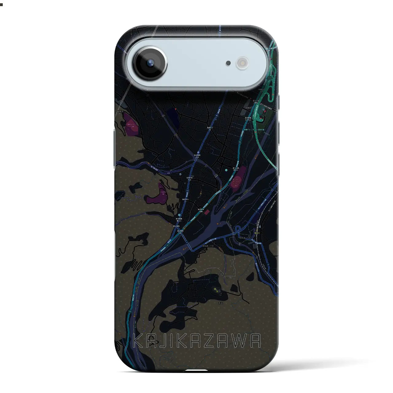 【鰍沢（山梨県）】地図柄iPhoneケース（バックカバータイプ）