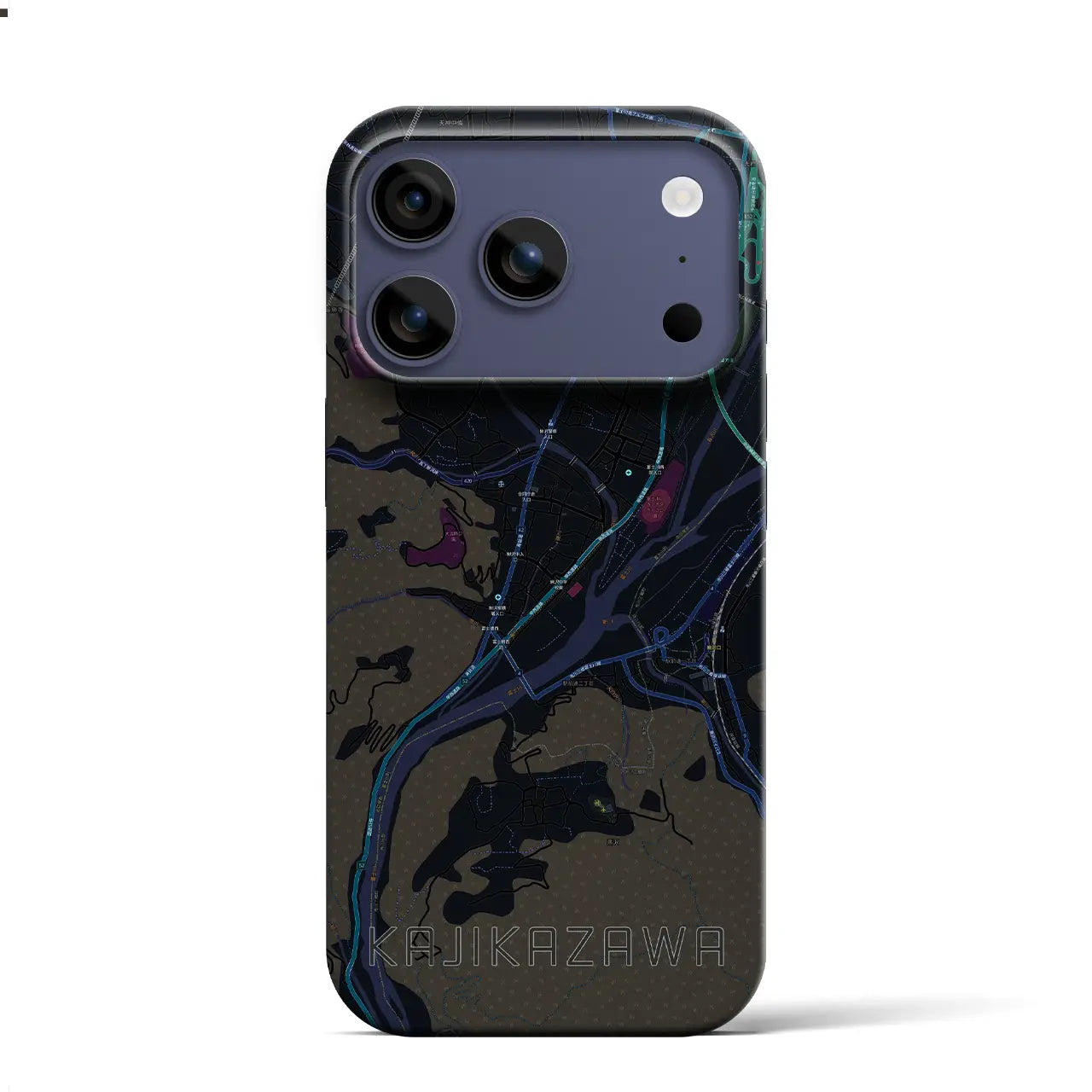 【鰍沢（山梨県）】地図柄iPhoneケース（バックカバータイプ）