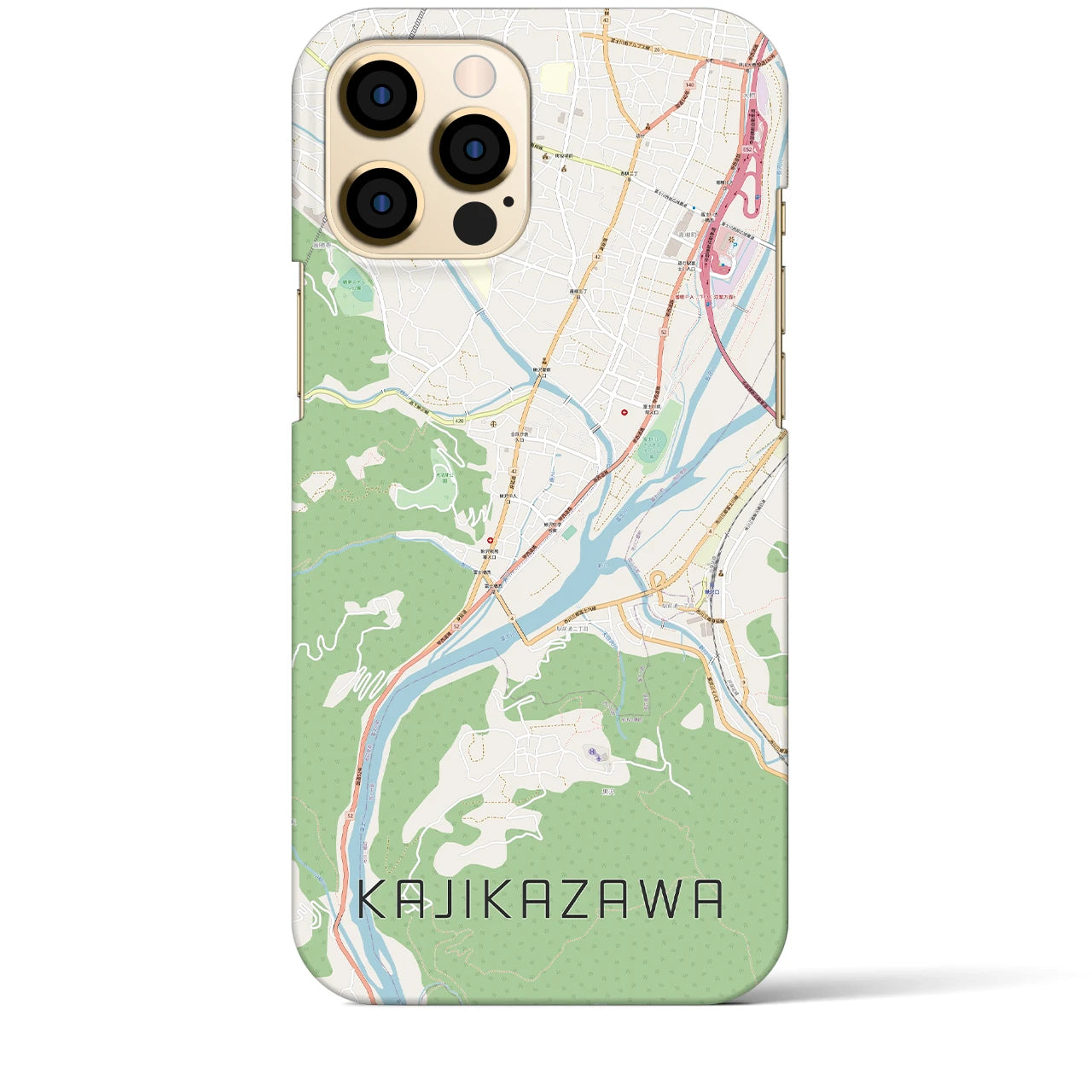 【鰍沢（山梨県）】地図柄iPhoneケース（バックカバータイプ）